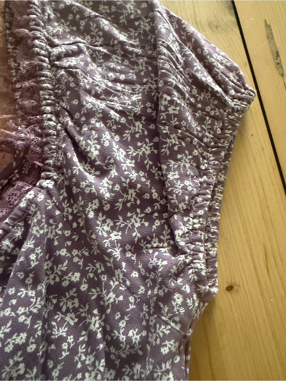 American Eagle Purple Floral Short Sleeve Dress Size S NWT - Picture 4 of 5